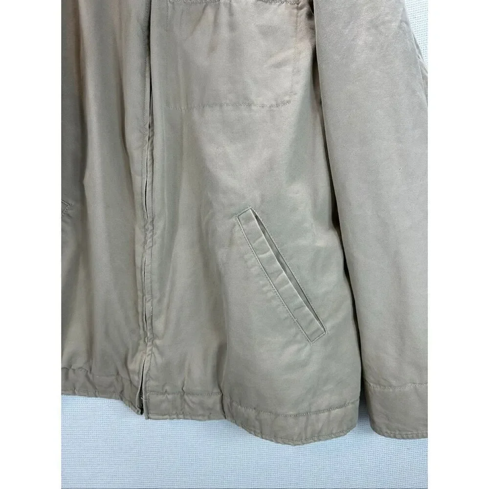 Mossimo Tan Quilted Jacket XL Corduroy Collar Workwear Chore Barn Utility Coat